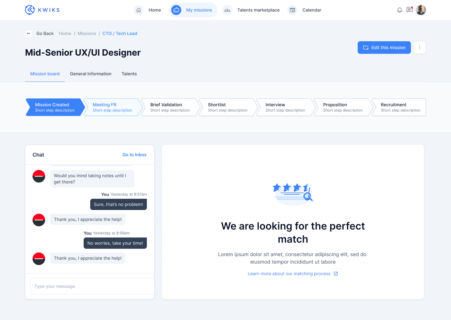 AI Matching Dashboard